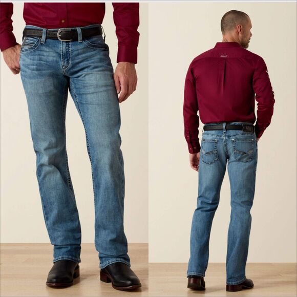 Ariat Mens M7 Slim Wessley Straight Leg Jean Size 36x30 Gaviota Low Rise Western - Picture 1 of 8